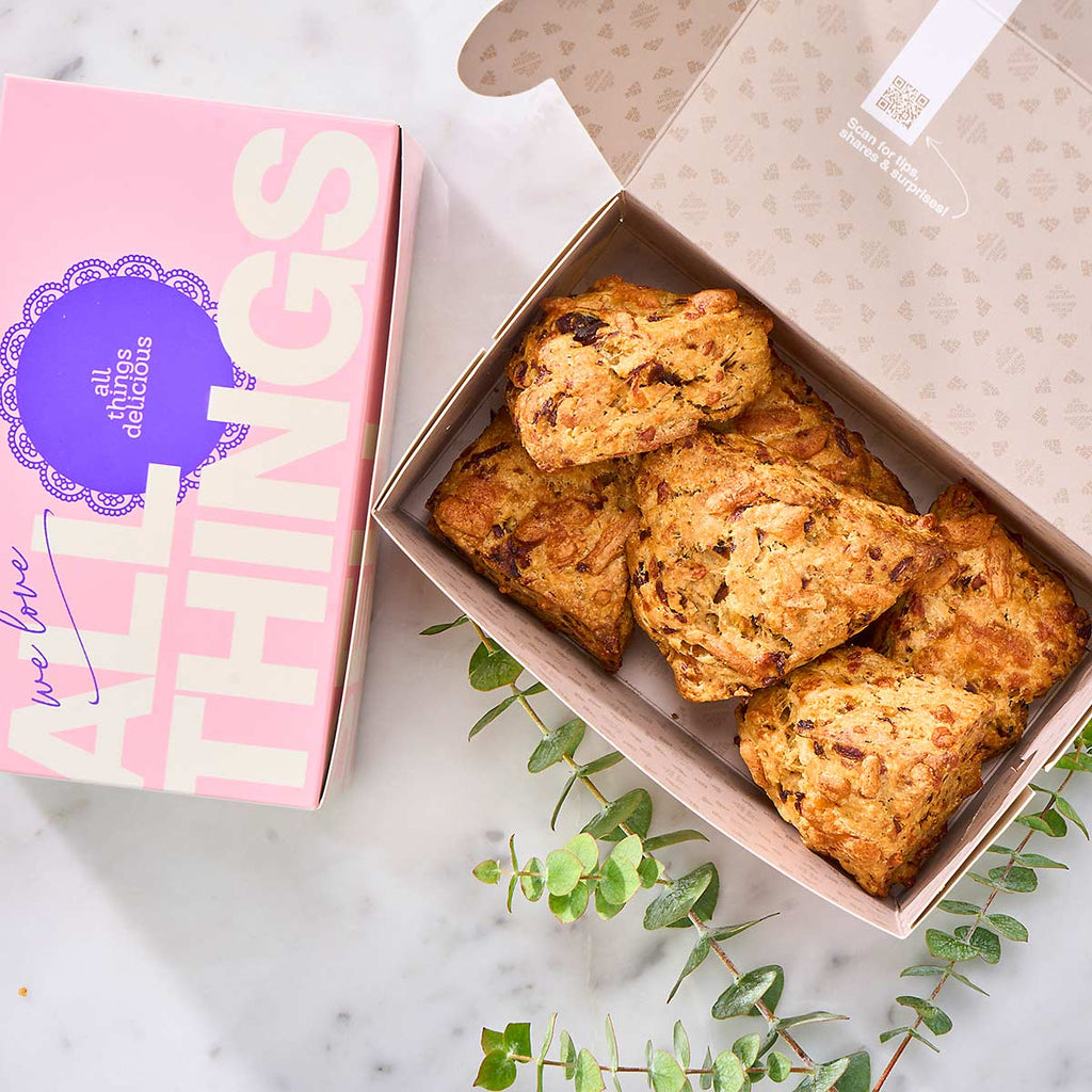 Caramelised Onion & Cheddar Scones (Box of 6)