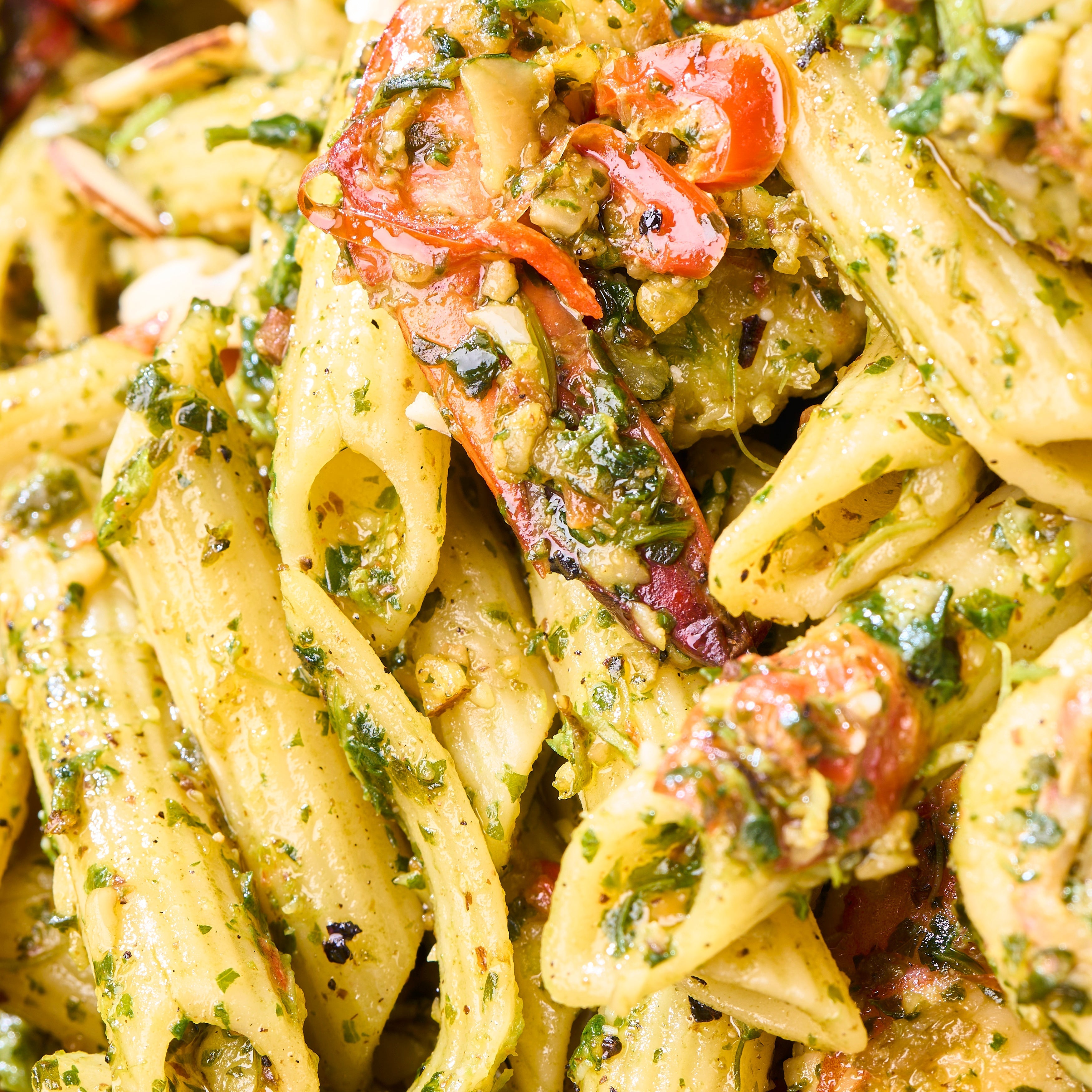 Coriander Pesto Seafood Pasta Tray