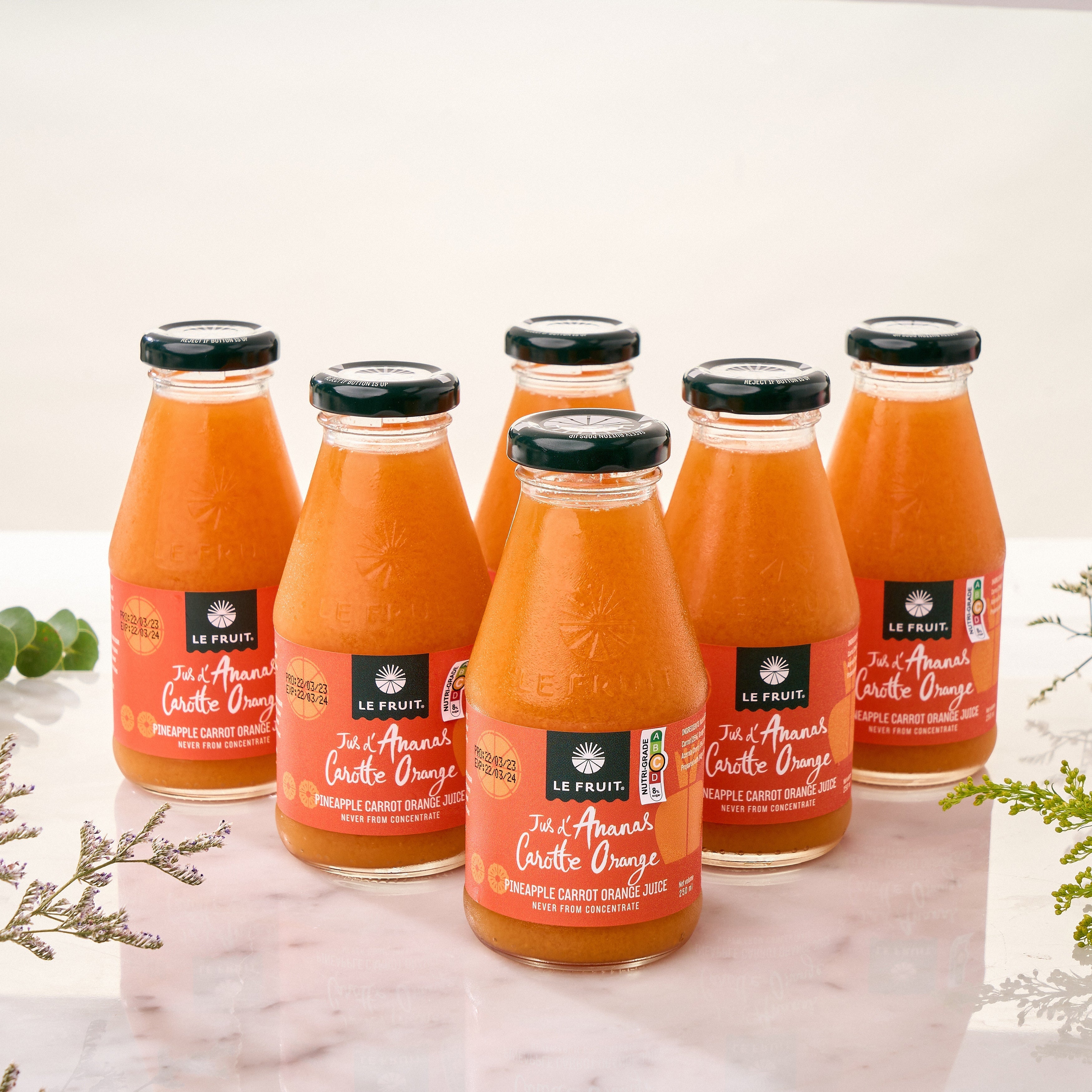 Pineapple, Carrot, Orange Juice (Pack of 6)