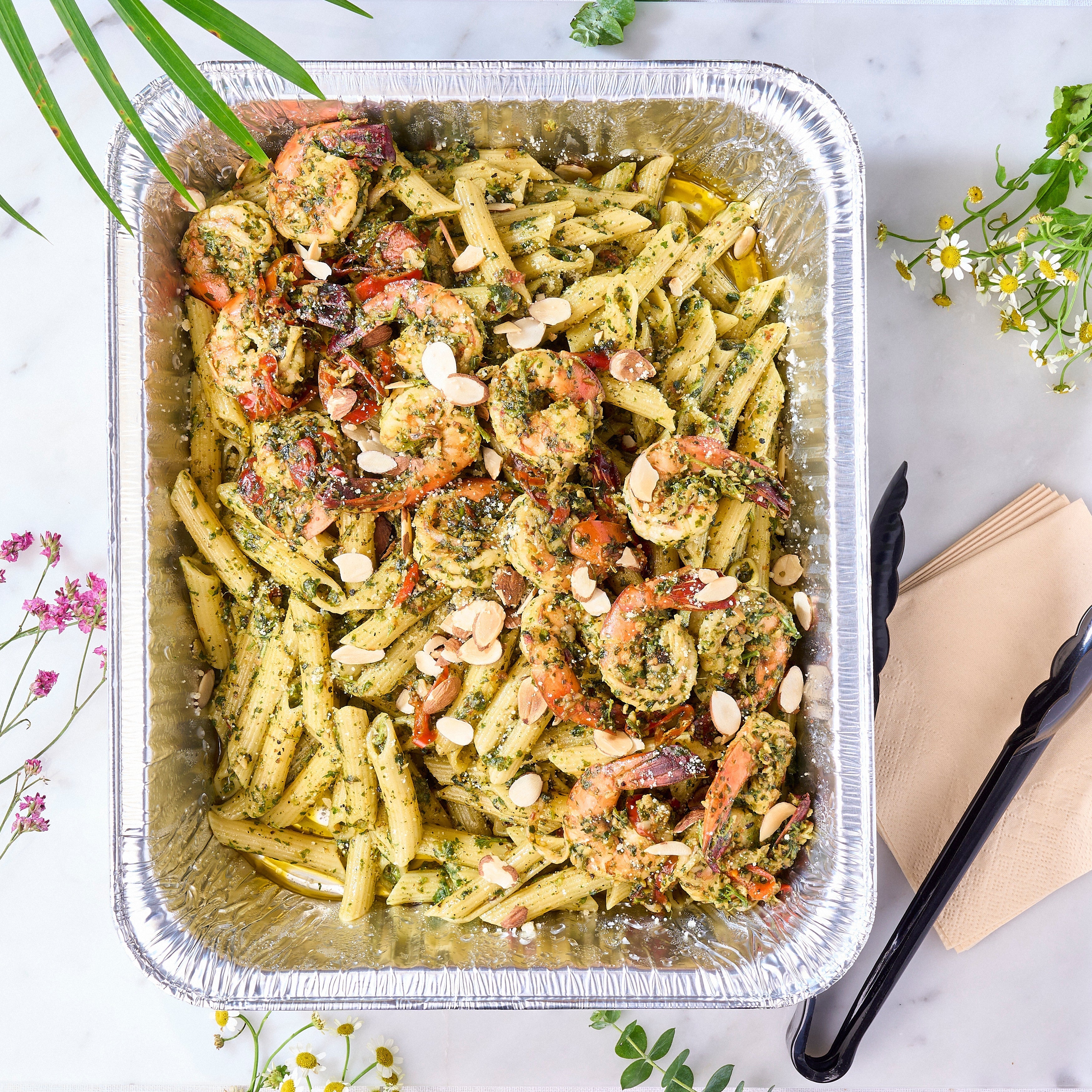 Coriander Pesto Seafood Pasta Tray